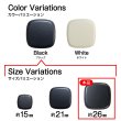 画像3: スクエアボタン 四角【ブラック】黒 ツヤなし 6個入り【26x26mm】シャンクタイプ 裏穴 トンネル シンプル 樹脂製 手芸 かわいい きらきらぷんぷん丸 B-1320 (3)