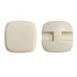 画像1: スクエアボタン 四角【ホワイト】白 ツヤなし 10個入り【15x15mm】シャンクタイプ 裏穴 トンネル シンプル 樹脂製 手芸 かわいい きらきらぷんぷん丸 B-1321 (1)