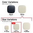 画像3: スクエアボタン 四角【ホワイト】白 ツヤなし 8個入り【21x21mm】シャンクタイプ 裏穴 トンネル シンプル 樹脂製 手芸 かわいい きらきらぷんぷん丸 B-1322 (3)