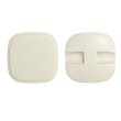 画像1: スクエアボタン 四角【ホワイト】白 ツヤなし 6個入り【26x26mm】シャンクタイプ 裏穴 トンネル シンプル 樹脂製 手芸 かわいい きらきらぷんぷん丸 B-1323 (1)