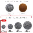 画像3: くるみボタン フェルト調 【グレー】 15mm 10個入り 手芸 装飾 おしゃれ 縫製 洋服 シャンク 足つき きらきらぷんぷん丸 B-1324 (3)