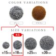 画像3: くるみボタン フェルト調 【グレー】 18mm 8個入り 手芸 装飾 おしゃれ 縫製 洋服 シャンク 足つき きらきらぷんぷん丸 B-1325 (3)