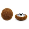 画像1: くるみボタン フェルト調 【ブラウン】 15mm 10個入り 手芸 装飾 おしゃれ 縫製 洋服 シャンク 足つき きらきらぷんぷん丸 B-1328 (1)