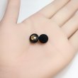 画像5: ボアボタン 足つき フロッキー加工 10mm 【ブラック】 20個入り 手芸 装飾 おしゃれ 縫製 洋服 シャンク きらきらぷんぷん丸 B-1332 (5)