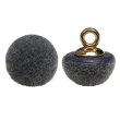 画像1: ボアボタン 足つき フロッキー加工 10mm 【グレー】 20個入り 手芸 装飾 おしゃれ 縫製 洋服 シャンク きらきらぷんぷん丸 B-1333 (1)