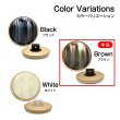 画像5: 飾りボタン ストライプ柄 【ブラウン】23mm 6個入り 手芸 装飾 おしゃれ 足つき 洋服 シャンク 偏光 きらきらぷんぷん丸 B-1344 (5)