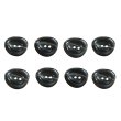 画像1: 二つ穴ボタン 変形 ホワイトライン 【ブラック】 黒 8個入り 【25mm】 樹脂製 手芸 おしゃれ きらきらぷんぷん丸 B-1387 (1)