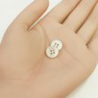 画像4: 四つ穴ボタン シェル調 【ホワイト】 白 20個入り 【11.5mm】 樹脂製 手芸 おしゃれ きらきらぷんぷん丸 B-1389 (4)