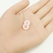画像4: 四つ穴ボタン シェル調 【ピンク】 20個入り 【11.5mm】 樹脂製 手芸 おしゃれ きらきらぷんぷん丸 B-1390 (4)