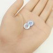 画像4: 四つ穴ボタン シェル調 【ライトブルー】 水色 20個入り 【11.5mm】 樹脂製 手芸 おしゃれ きらきらぷんぷん丸 B-1394 (4)