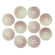 画像1: 4つ穴 クリアマットボタン【ピンク】丸ボタン 樹脂 手芸 10個入 グラデーション【15mm】きらきらぷんぷん丸 B-1421 (1)