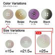 画像3: 4つ穴 クリアマットボタン【ピンク】丸ボタン 樹脂 手芸 6個入 グラデーション【25mm】きらきらぷんぷん丸 B-1423 (3)