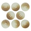 画像1: 4つ穴 クリアマットボタン【ベージュ】丸ボタン 樹脂 手芸 8個入 グラデーション【21.5mm】きらきらぷんぷん丸 B-1425 (1)