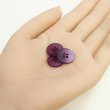 画像5: 4つ穴 クリアマットボタン【パープル】紫 丸ボタン 樹脂 手芸 10個入 グラデーション【15mm】きらきらぷんぷん丸 B-1427 (5)