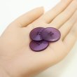 画像5: 4つ穴 クリアマットボタン【パープル】紫 丸ボタン 樹脂 手芸 6個入 グラデーション【25mm】きらきらぷんぷん丸 B-1429 (5)