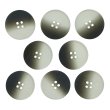 画像1: 4つ穴 クリアマットボタン【ブラック】黒 丸ボタン 樹脂 手芸 8個入 グラデーション【21.5mm】きらきらぷんぷん丸 B-1431 (1)