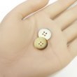 画像4: 四つ穴ボタン ホーン調 【ベージュ】 10個入り 【15mm】 フチなし 水牛風 マット 装飾 樹脂製 手芸 おしゃれ きらきらぷんぷん丸 B-1446 (4)