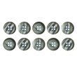 画像1: 四つ穴ボタン ホーン調 【グレー】 10個入り 【15mm】 フチなし 水牛風 マット 装飾 樹脂製 手芸 おしゃれ きらきらぷんぷん丸 B-1448 (1)