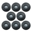 画像1: ウッドボタン 四つ穴 サークルリム 【ブラック】 25mm 8個入り ナチュラル 丸型 装飾 手芸 ハンドメイド きらきらぷんぷん丸 B-1458 (1)
