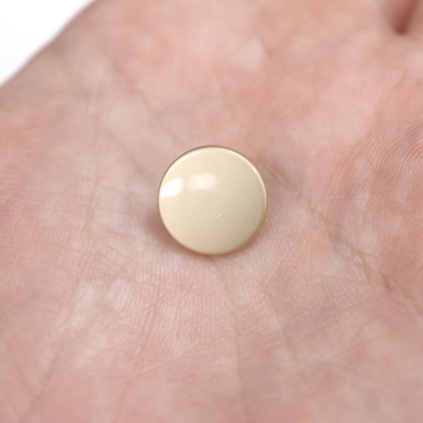 画像7: メタルボタン フラット 【ゴールド ツヤなし】 金 ビジュー 飾り 縫製 袖口 15個入り 【12.5mm】 きらきらぷんぷん丸 B-145 (7)