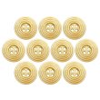 画像1: ウッドボタン 四つ穴 サークルリム 【ベージュ】 20mm 10個入り ナチュラル 丸型 装飾 手芸 ハンドメイド きらきらぷんぷん丸 B-1460 (1)
