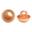 画像1: 足つきボタン パール調 【オレンジ】 20個入り 【9.5mm】 シャンク 樹脂製 装飾 手芸 かわいい おしゃれ きらきらぷんぷん丸 B-1463 (1)