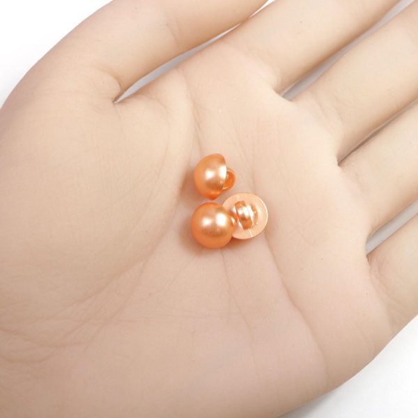 画像4: 足つきボタン パール調 【オレンジ】 20個入り 【9.5mm】 シャンク 樹脂製 装飾 手芸 かわいい おしゃれ きらきらぷんぷん丸 B-1463 (4)