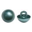 画像1: 足つきボタン パール調 【グリーン】 緑 20個入り 【9.5mm】 シャンク 樹脂製 装飾 手芸 かわいい おしゃれ きらきらぷんぷん丸 B-1465 (1)