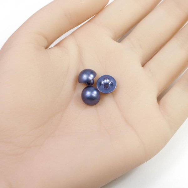 画像4: 足つきボタン パール調 【ブルー】青 20個入り 【9.5mm】 シャンク 樹脂製 装飾 手芸 かわいい おしゃれ きらきらぷんぷん丸 B-1466 (4)