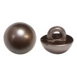 画像1: 足つきボタン パール調 【ブラウン】 茶色 20個入り 【9.5mm】 シャンク 樹脂製 装飾 手芸 かわいい おしゃれ きらきらぷんぷん丸 B-1468 (1)
