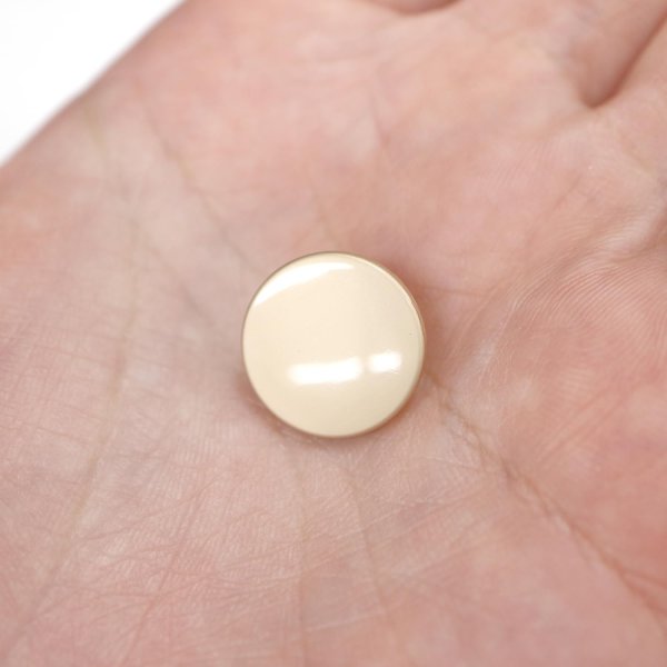 画像7: メタルボタン フラット 【ゴールド ツヤなし】 金 ビジュー 飾り 縫製 袖口 15個入り 【15mm】 きらきらぷんぷん丸 B-146 (7)