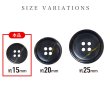 画像3: 四つ穴ボタン ブラック ゴールドライン 【15mm】 10個入り ラメ 丸ボタン フチあり 装飾 手芸 ハンドメイド きらきらぷんぷん丸 B-1471 (3)