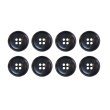 画像1: 四つ穴ボタン ブラック ゴールドライン 【20mm】 8個入り ラメ 丸ボタン フチあり 装飾 手芸 ハンドメイド きらきらぷんぷん丸 B-1472 (1)