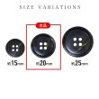 画像3: 四つ穴ボタン ブラック ゴールドライン 【20mm】 8個入り ラメ 丸ボタン フチあり 装飾 手芸 ハンドメイド きらきらぷんぷん丸 B-1472 (3)