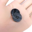 画像5: 四つ穴 樹脂ボタン 縦ライン 【ブラック】 21mm 8個入り ストライプ 丸型 装飾 手芸 ハンドメイド きらきらぷんぷん丸 B-1476 (5)
