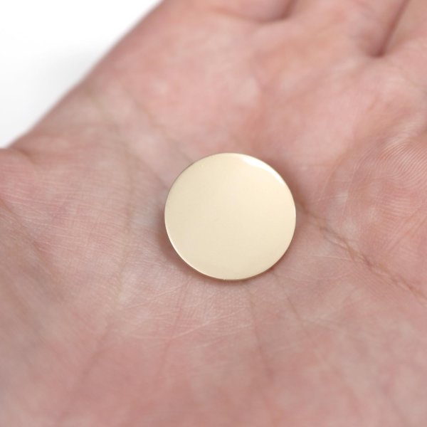 画像7: メタルボタン フラット 【ゴールド ツヤなし】 金 ビジュー 飾り 縫製 袖口 10個入り 【18mm】 きらきらぷんぷん丸 B-147 (7)