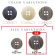 画像3: 四つ穴 樹脂ボタン 縦ライン 【ブラウン】 27mm 6個入り ストライプ 丸型 装飾 手芸 ハンドメイド きらきらぷんぷん丸 B-1481 (3)