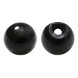 画像1: 丸玉ボタン 【ブラック】 10mm 30個入り 裏穴 飾り 樹脂 装飾 手芸 ハンドメイド きらきらぷんぷん丸 B-1489 (1)