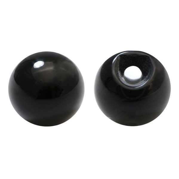 画像1: 丸玉ボタン 【ブラック】 10mm 30個入り 裏穴 飾り 樹脂 装飾 手芸 ハンドメイド きらきらぷんぷん丸 B-1489 (1)