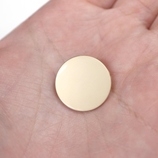 画像7: メタルボタン フラット 【ゴールド ツヤなし】 金 ビジュー 飾り 縫製 袖口 10個入り 【20mm】 きらきらぷんぷん丸 B-148 (7)
