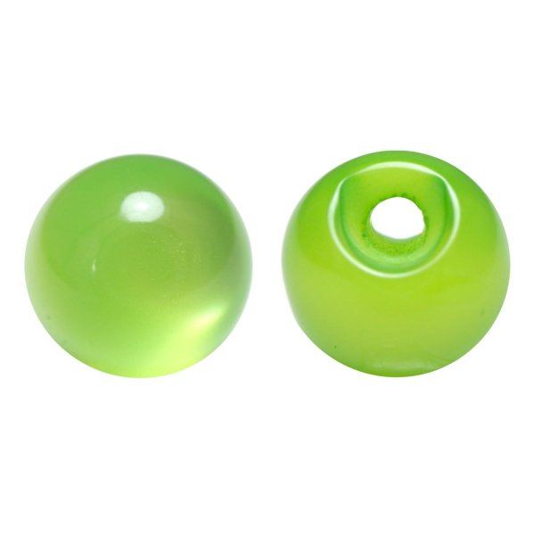 画像1: 丸玉ボタン 【グリーン】 10mm 30個入り 裏穴 飾り 樹脂 装飾 手芸 ハンドメイド きらきらぷんぷん丸 B-1490 (1)