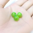 画像5: 丸玉ボタン 【グリーン】 10mm 30個入り 裏穴 飾り 樹脂 装飾 手芸 ハンドメイド きらきらぷんぷん丸 B-1490 (5)