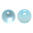 画像1: 丸玉ボタン 【ライトブルー】 10mm 30個入り 裏穴 飾り 樹脂 装飾 手芸 ハンドメイド きらきらぷんぷん丸 B-1492 (1)