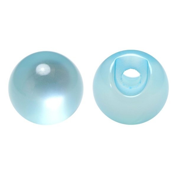 画像1: 丸玉ボタン 【ライトブルー】 10mm 30個入り 裏穴 飾り 樹脂 装飾 手芸 ハンドメイド きらきらぷんぷん丸 B-1492 (1)
