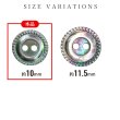 画像3: シェルボタン 黒蝶貝 縁模様入り 二つ穴 【10mm】 15個入り 手芸 ハンドメイド きらきらぷんぷん丸 B-1494 (3)
