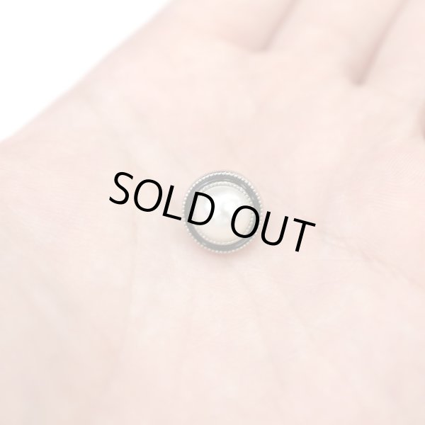 画像7: パールボタン 装飾 【シルバー 黒フチ】 ホワイト 白 パール 10個入り 【12.5mm】ビジュー 飾り 縫製 袖口 きらきらぷんぷん丸 B-149 (7)