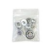 画像7: 装飾ボタン ビジュー風 【シルバー】 15mm 8個入り 足つき アクリル ハンドメイド 手芸 きらきらぷんぷん丸 B-1502 (7)