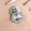 画像5: 装飾ボタン ビジュー風 【シルバー】 21mm 5個入り 足つき アクリル ハンドメイド 手芸 きらきらぷんぷん丸 B-1504 (5)