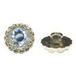 画像1: 装飾ボタン ビジュー風 【ゴールド】 15mm 8個入り 足つき アクリル ハンドメイド 手芸 きらきらぷんぷん丸 B-1505 (1)