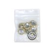画像7: 装飾ボタン ビジュー風 【ゴールド】 18mm 6個入り 足つき アクリル ハンドメイド 手芸 きらきらぷんぷん丸 B-1506 (7)